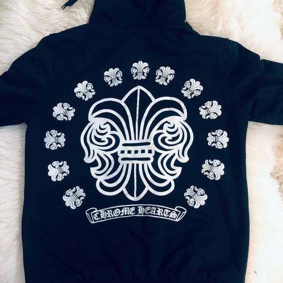 SOLD- Chrome Hearts fleurs de lis zip-up Hoodie - Picture 7 of 14